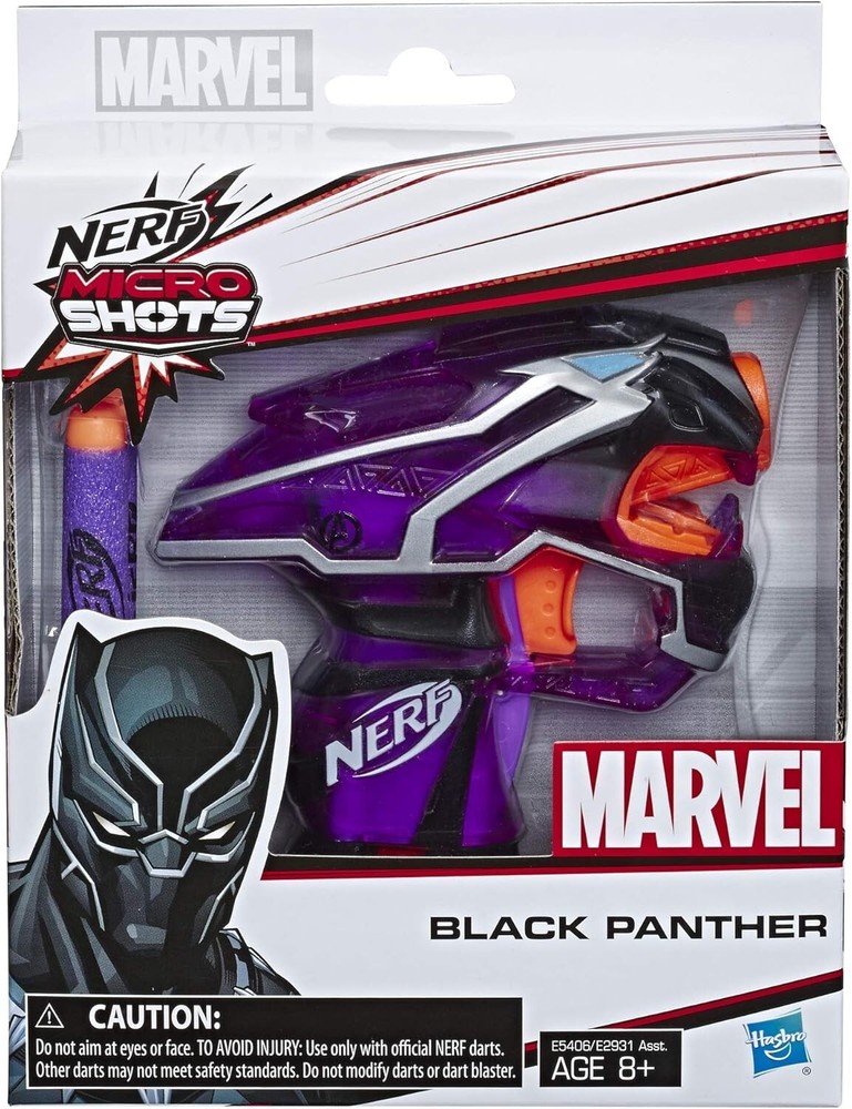 Nerf Microshots Marvel Black Panther Blaster – New Condition