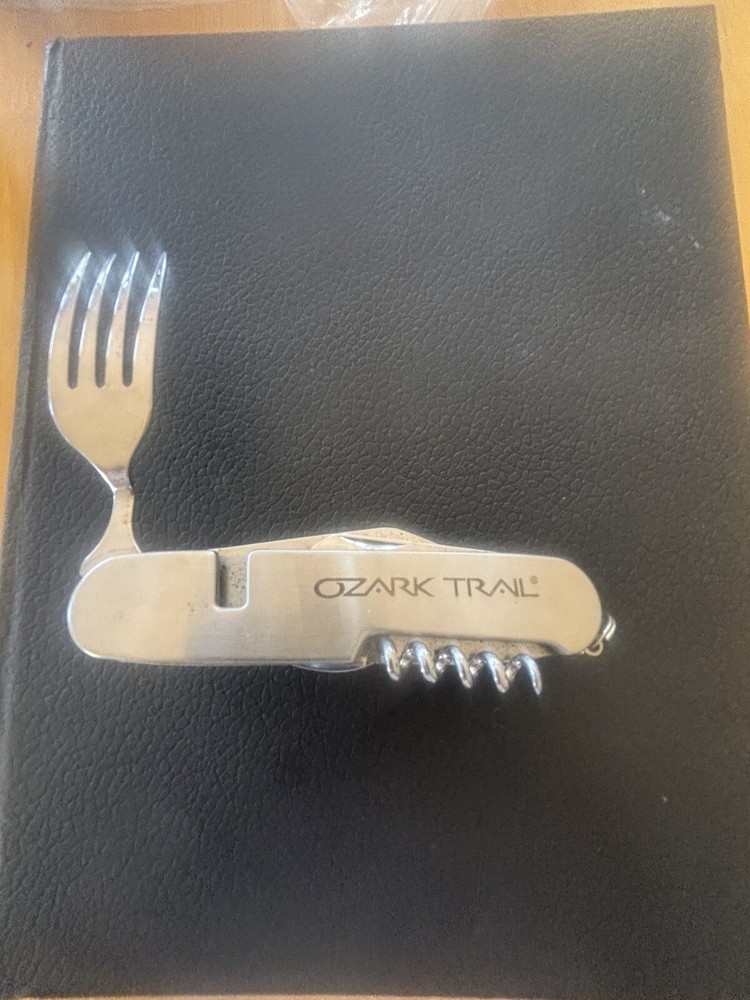 Ozark Trail Multi-Function Camping Survival Knife Tools Fork,Spoon Corkscrew
