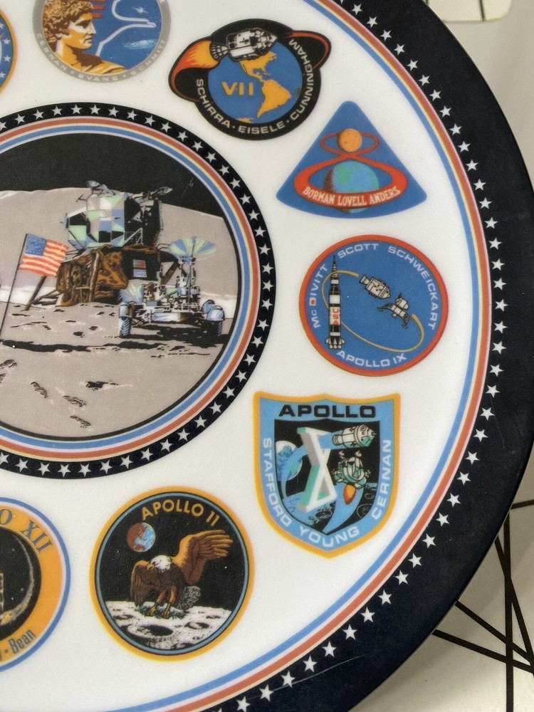 NASA Texas Ware Apollo Space Program 10" Melamine Plate Retro