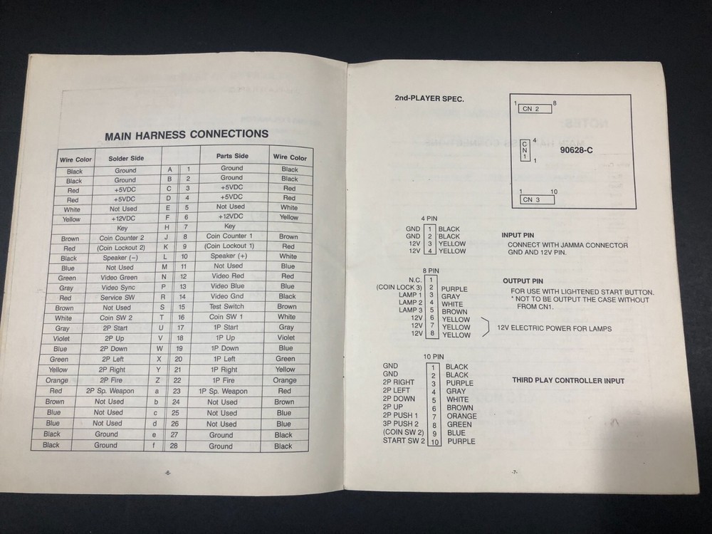 Mercs Arcade Instruction Manual....Capcom