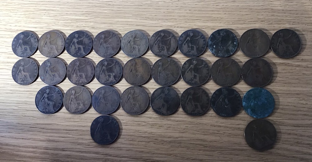 George V Pennies x 29