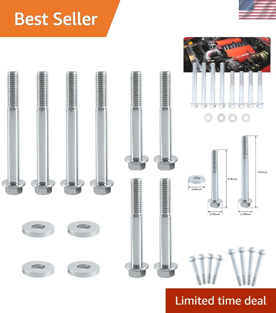 Durable LS Engine Stand Bolt Kit - 12 Flange Bolts for Secure Engine Support