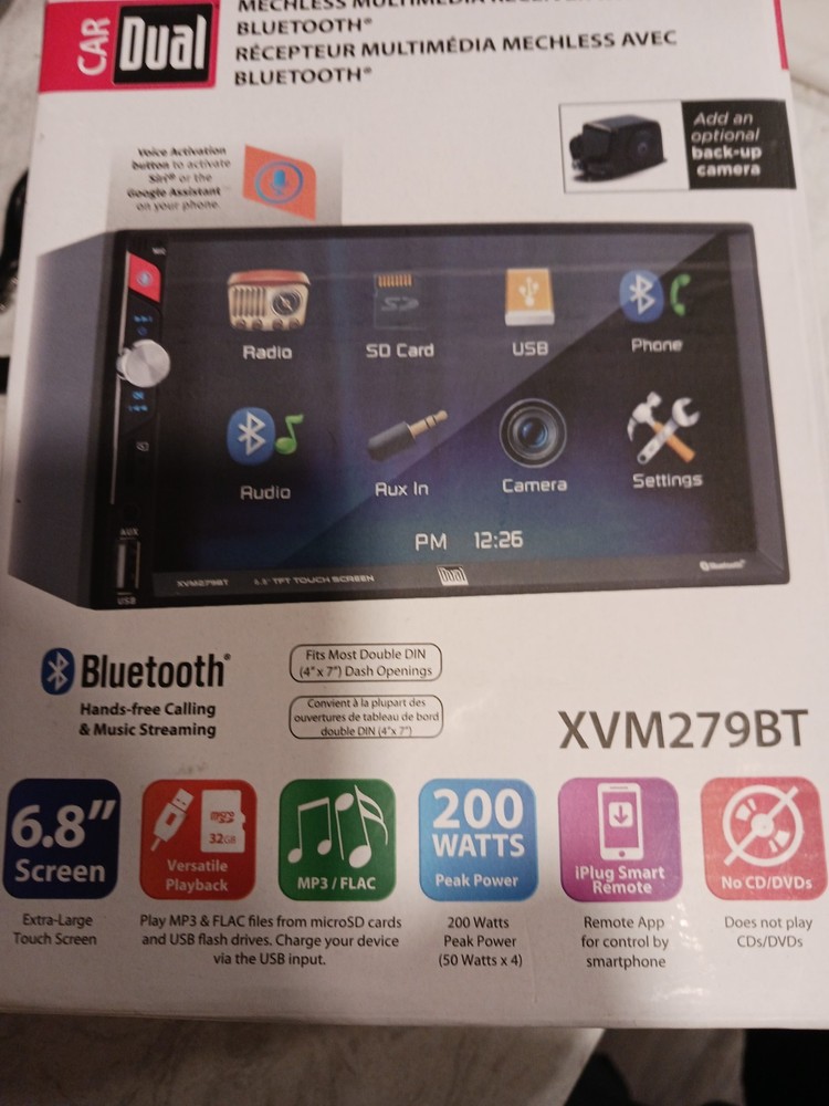 Dual Electronics XVM279BT 7" LED Backlit Multimedia Touch Screen Stereo Receiver