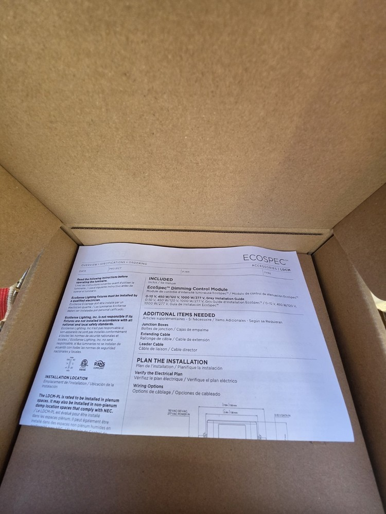 Ecosense LDCM-PL-120-277-010V-GR EcoSpec Linear Dimming Control Module