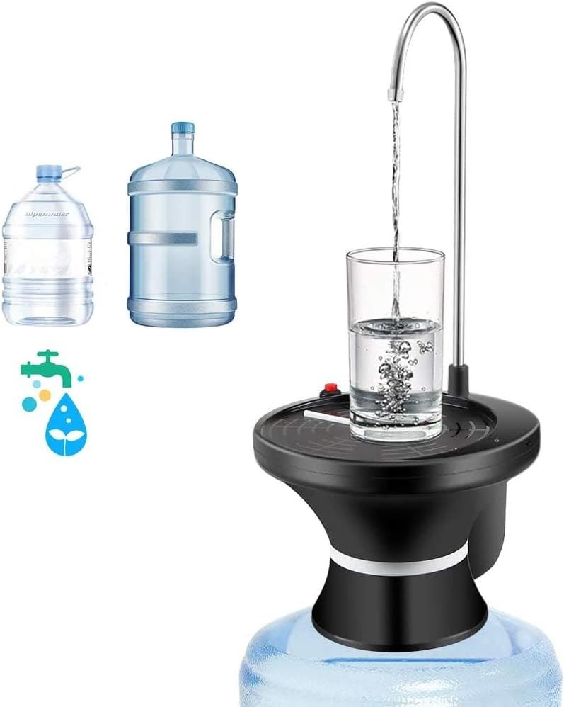 Drinking Water Dispenser Pump, Automatic Electric Drinking Water Bottle Black
