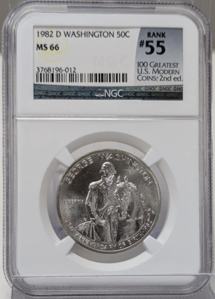 1982 D George Washington Commemorative Half Dollar NGC MS 66
