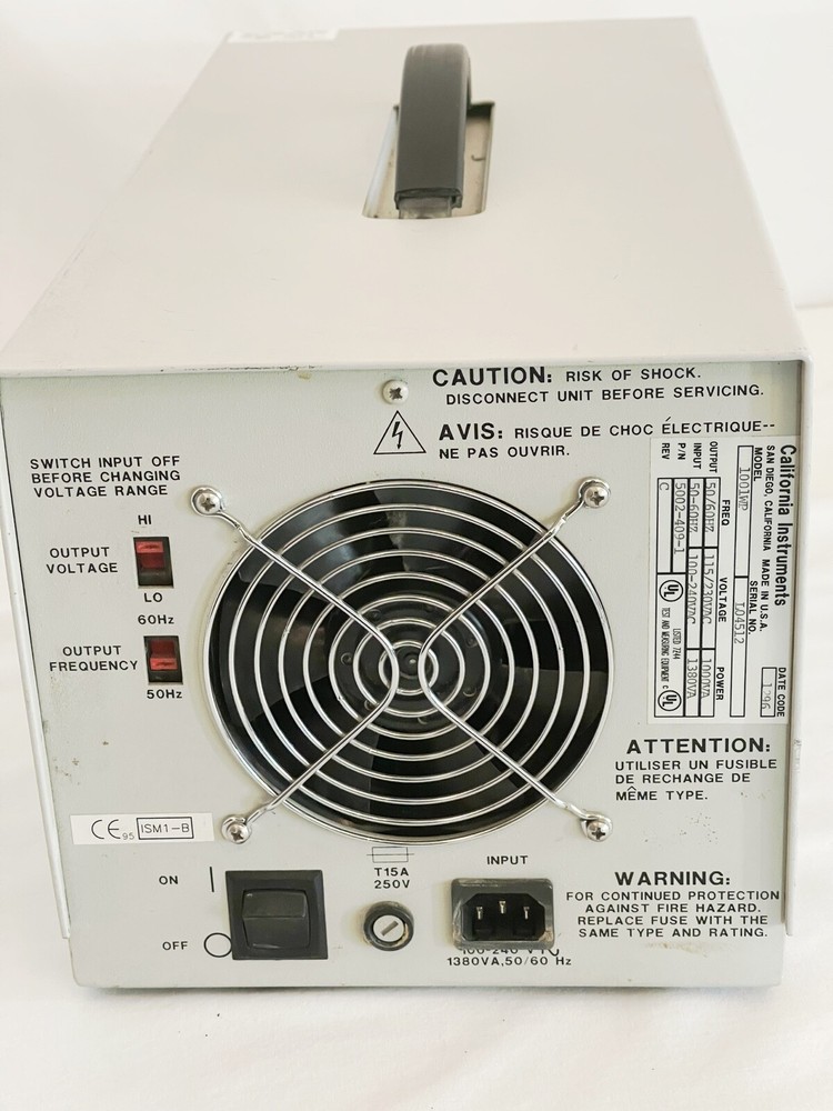 California Instruments Model 1001WP 1000VA AC Power Source Frequency Changer