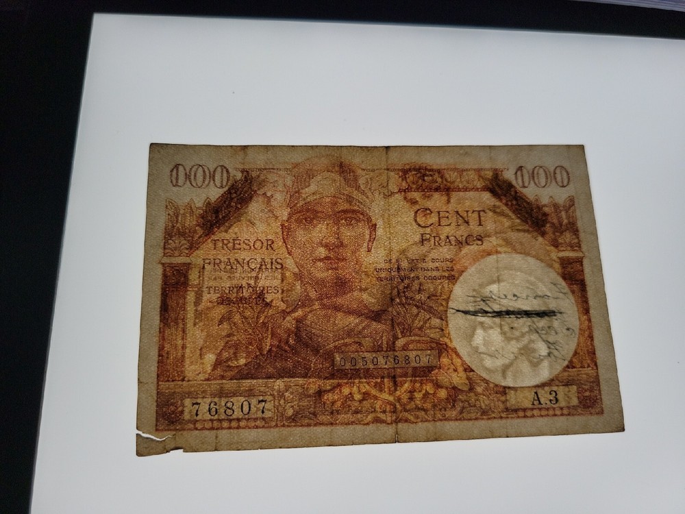 🇫🇷 France 100 francs Military Script 1947 P-M9 Banknote 070323-8