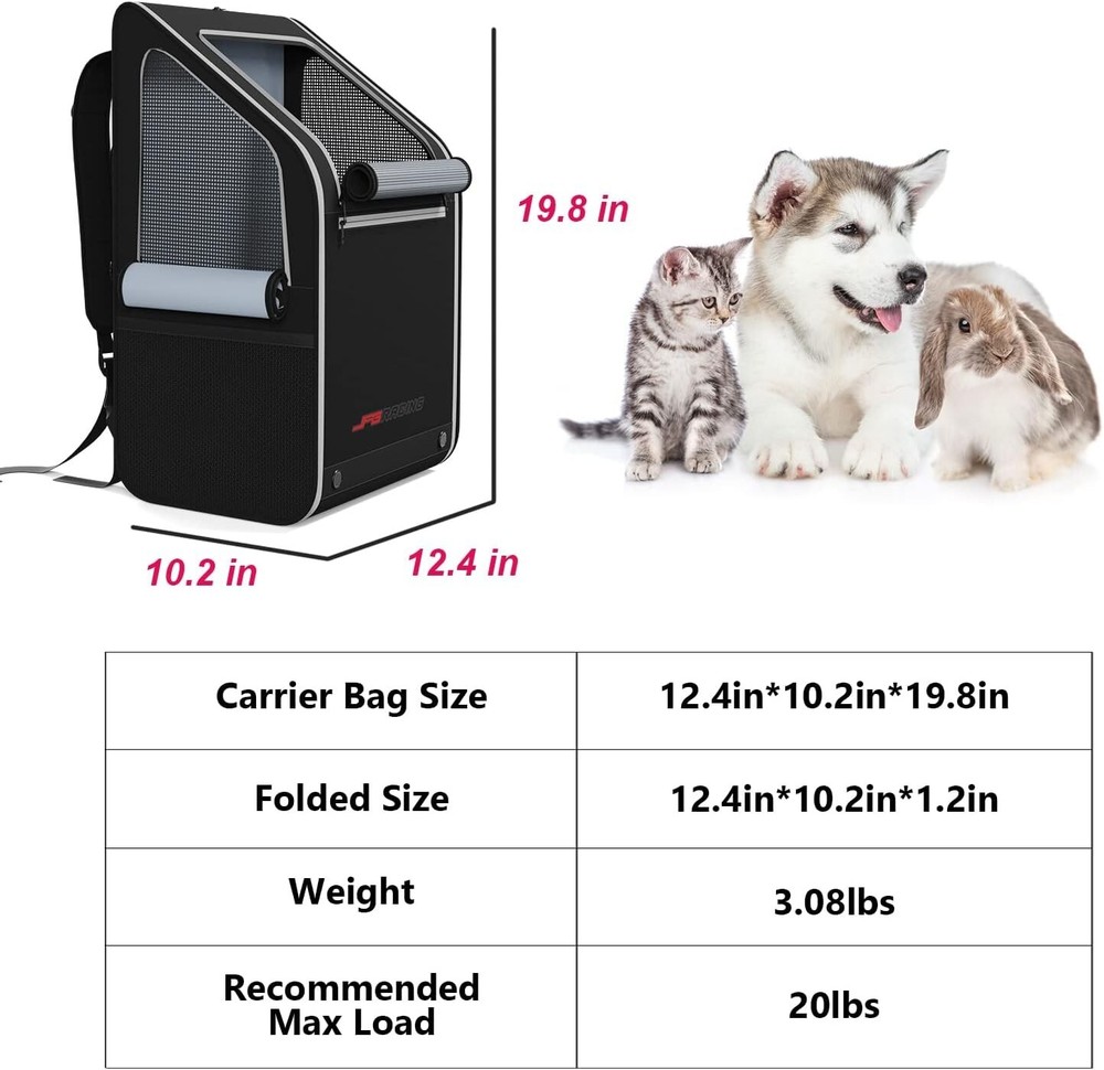 JFG Racing Motorcycle Pet Carrier ~ Foldable Pet Backpack
