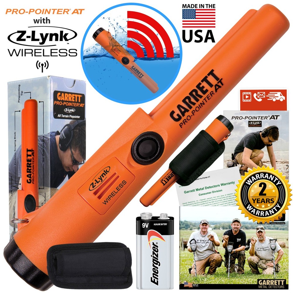 Garrett Pro-Pointer AT Z-Lynk Underwater Pinpointer w/ Holster & Battery