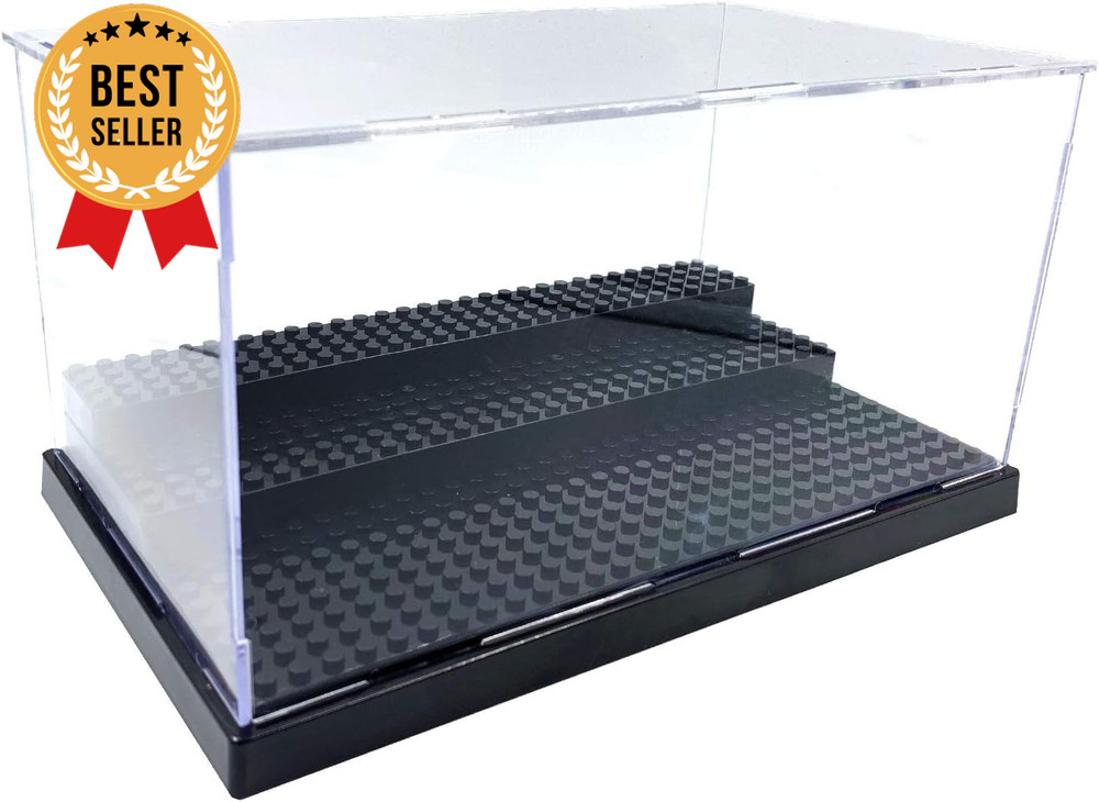 Display Case for Mini Figures Blocks Storage Box Fit Lego Minifigures Black