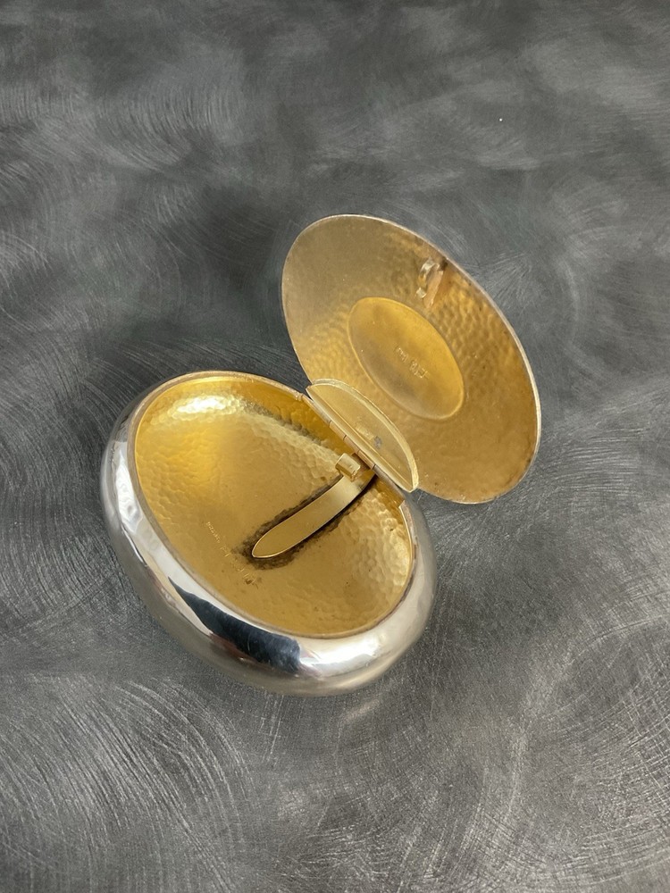 SOLID SILVER EDWARDIAN SQUEEZE/TOBACCO/SNUFF BOX CS & FS B’HAM 1903 72.1g