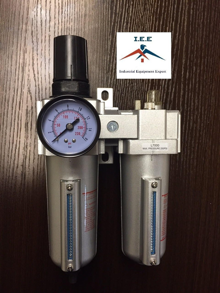 3/4" HEAVY DUTY COMBO PARTICULATE FILTER REGULATOR LUBRICATOR COMPRESSED AIR