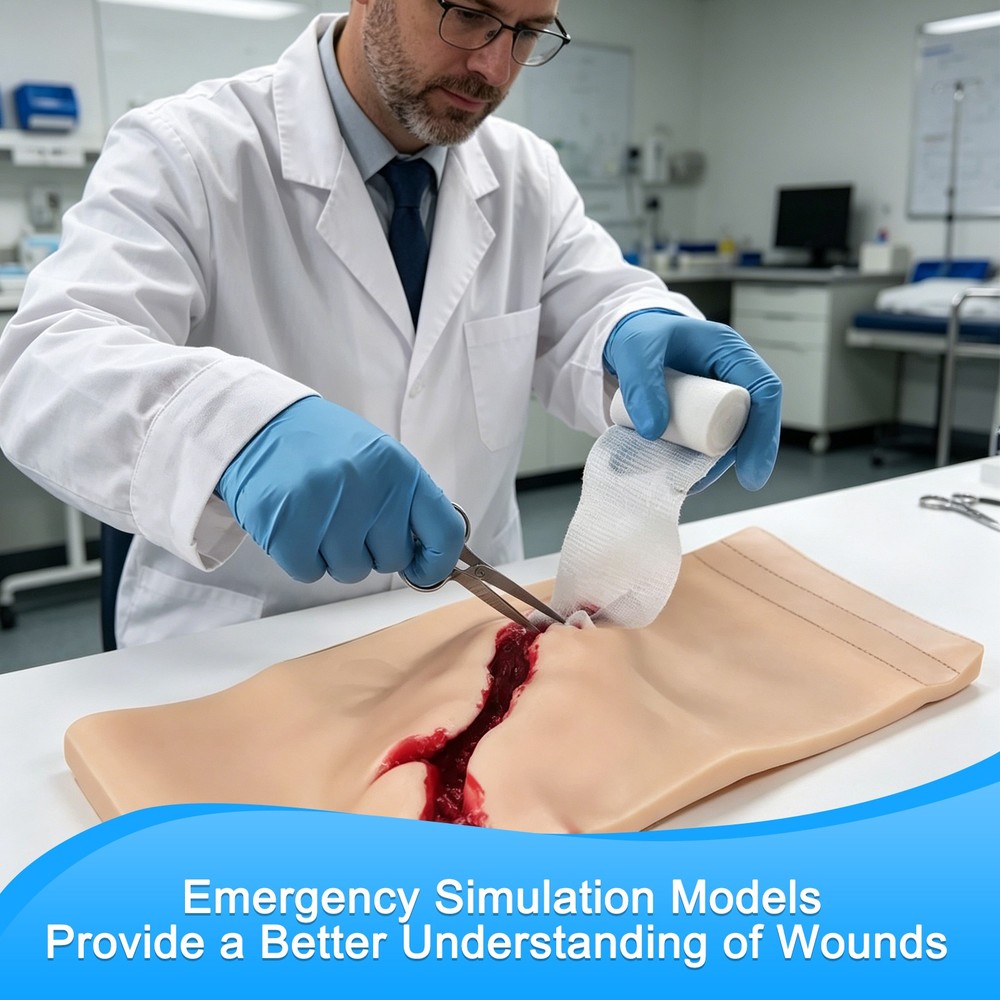 Wearable Leg Laceration Wound Training Model, Bleeding Control Practice Kit