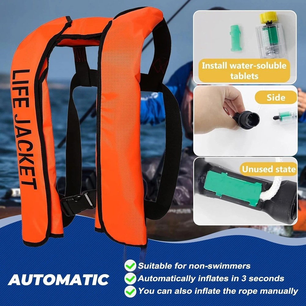 2 PACK - A/M 33g Co2 Rearming Kits for PFD Inflatable Life Jacket Replacement