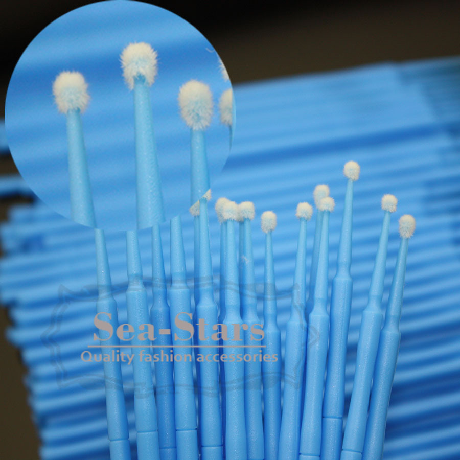 1000 PCS Blue Dental Disposable Micro Applicator Brush Bendable 2.5mm Regular