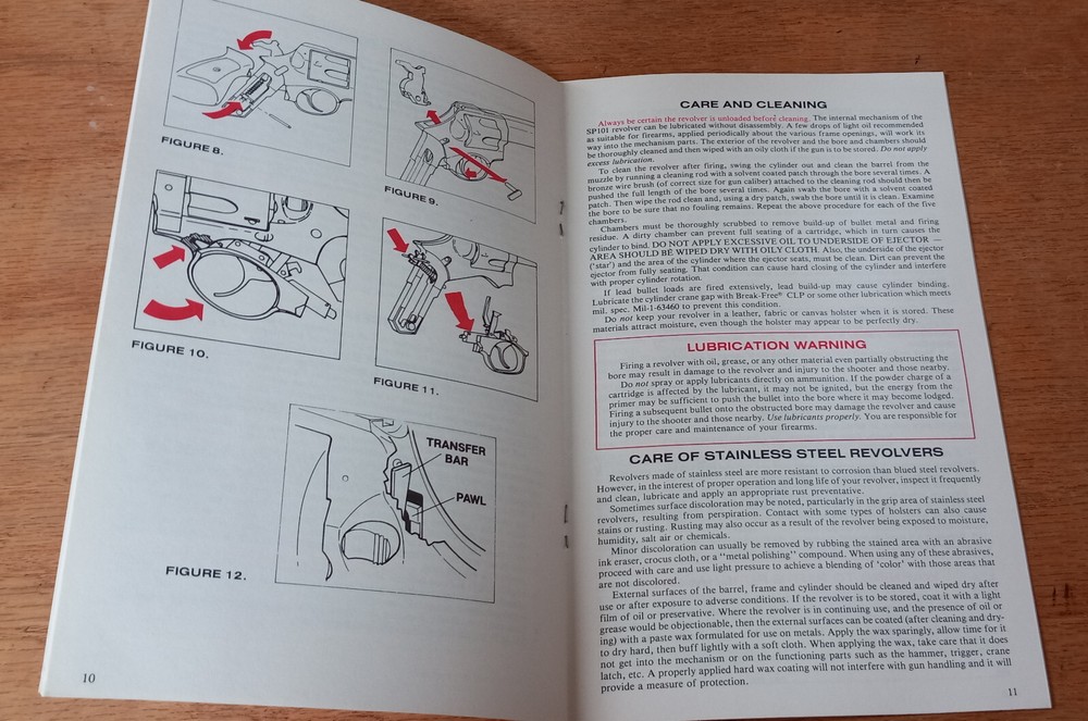 Ruger Manual for SP101 - Used