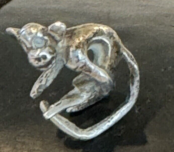 Vintage Sterling Minature Monkey - RARE- England