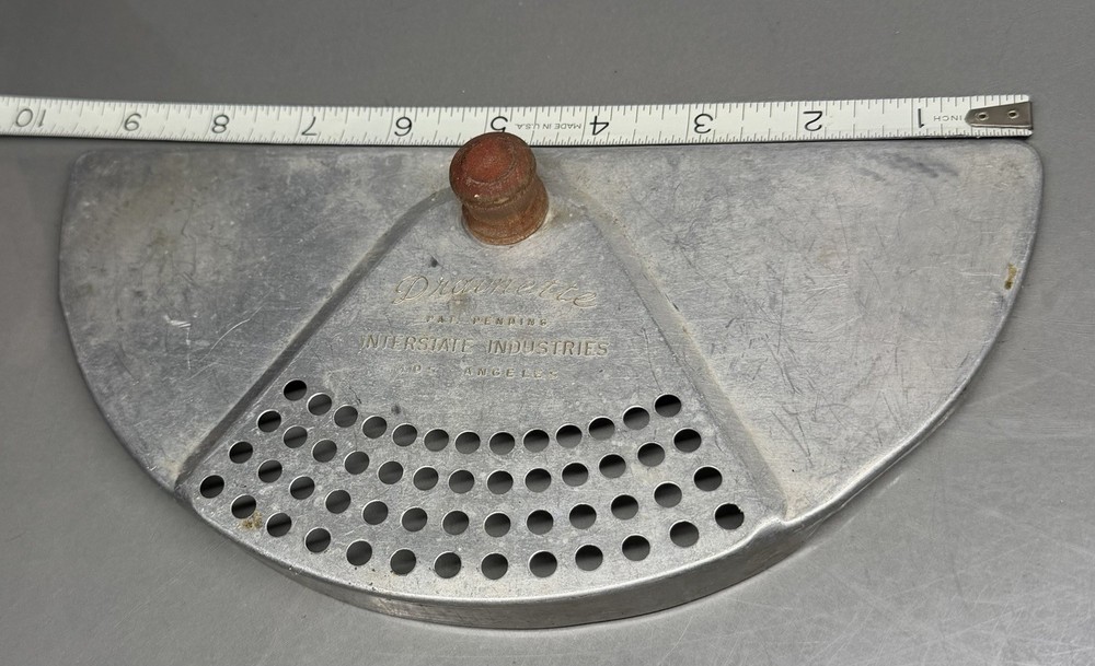 Vintage Drainette Kitchen Tool Pan Strainer Drainer Aluminum