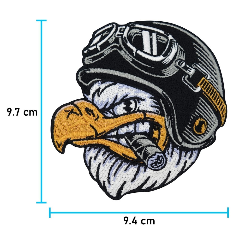 Biker Eagle with Cigar Patch for Leather Vests | Motorcycle Patch, Leather Jacket