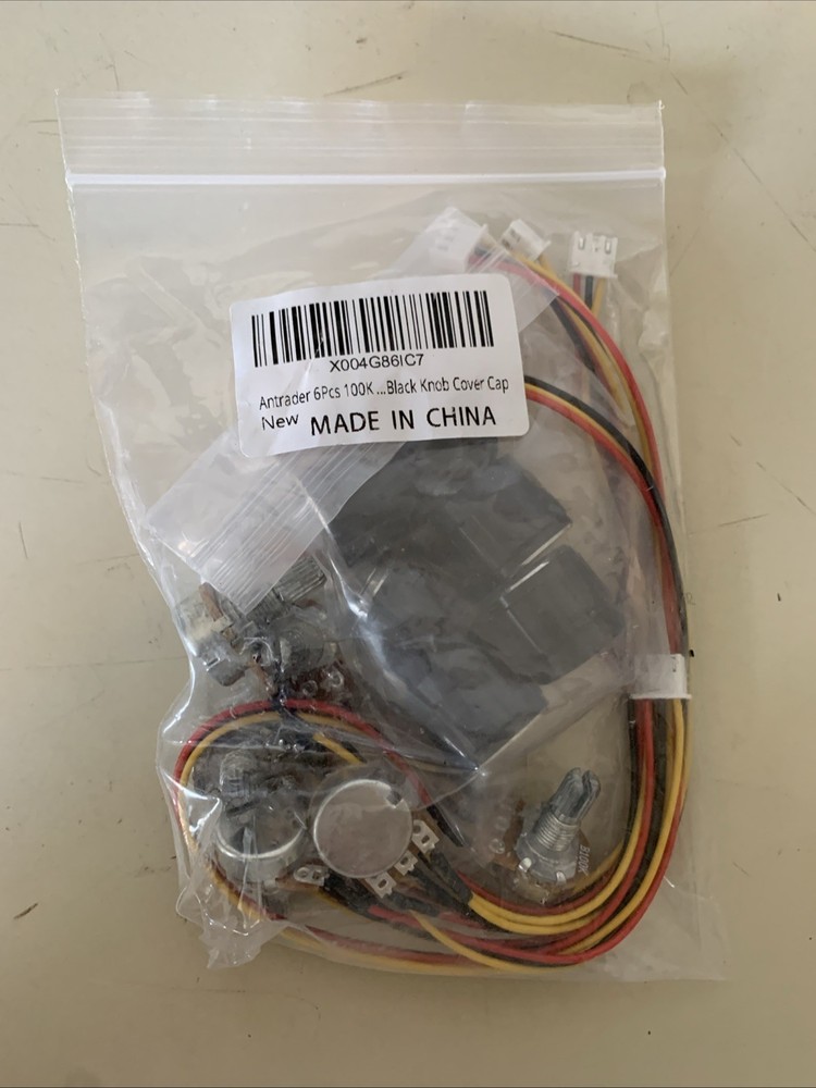 6Pcs 100K Ohm Potentiometer Linear Adjustable 3 Pin Variable Resistor