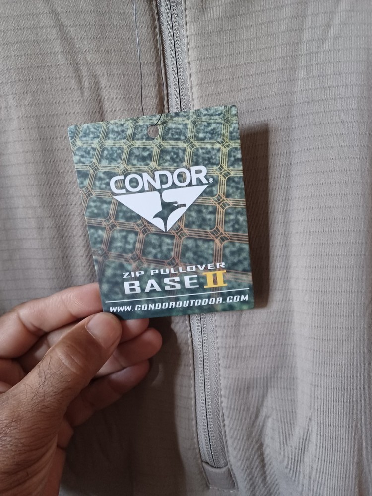 Condor Long Sleeve Base II Zip Pullover - Sand - Model 603 - New!