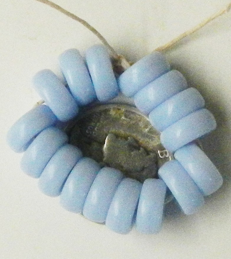 Light Blue Disc Trade Beads