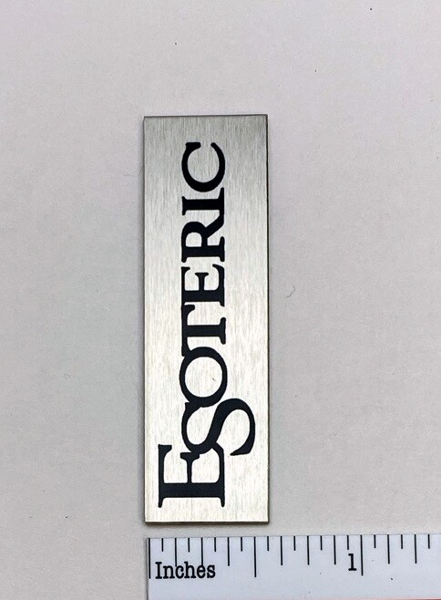 Esoteric Badge Logo Custom Made Aluminum Self Stick