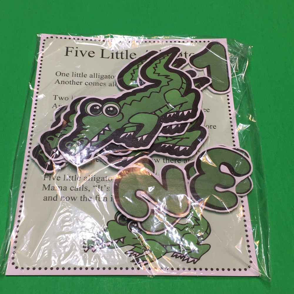 Five Little Alligator Flannel Board Set - Laminated Activity Set - Teaching