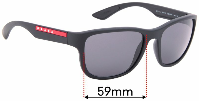 SFx Replacement Sunglass Lenses fits Prada SPS01U - 59mm Wide