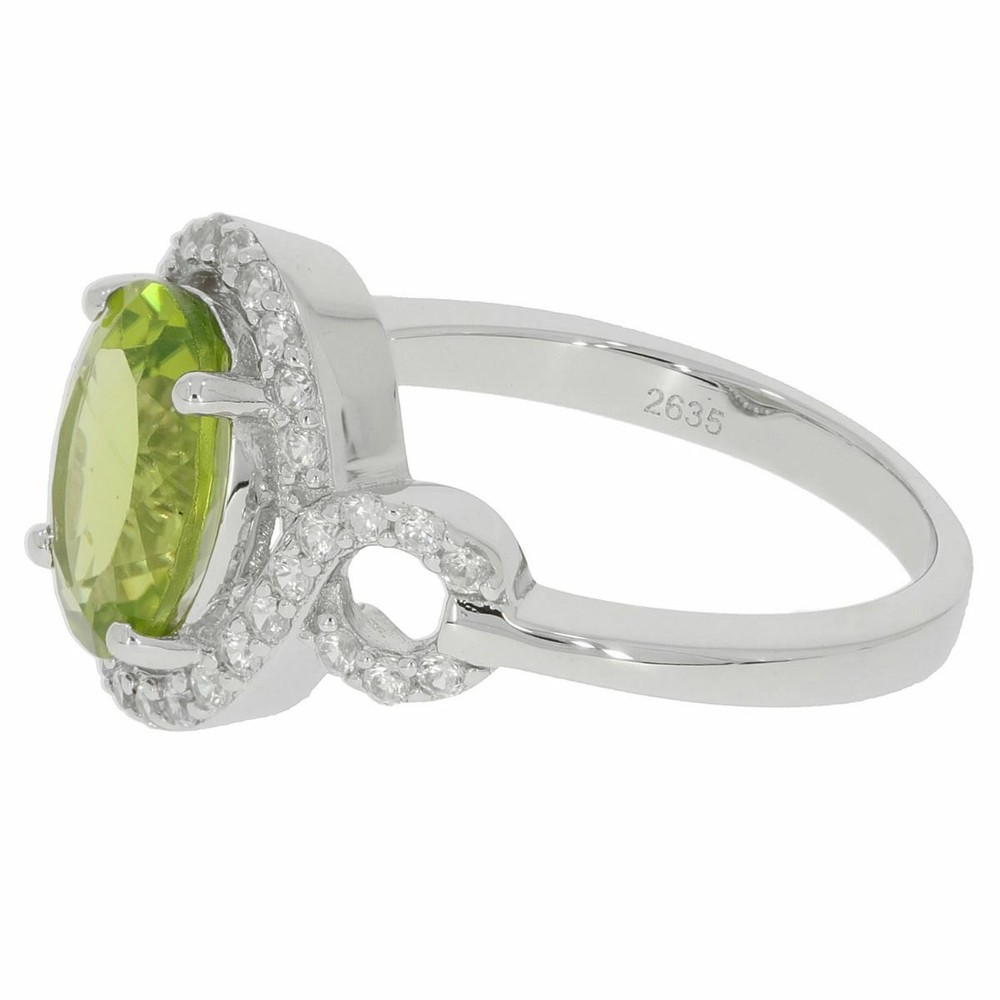Sterling Silver Semi Mount Ring Setting OV 10X8mm White Topaz