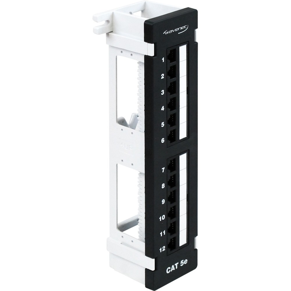 12 port CAT5E Universal Patch Panel Wall-Mountable