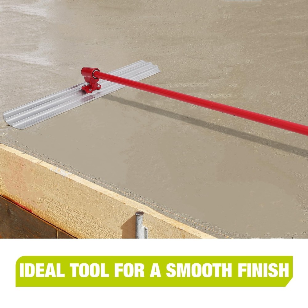 Bull Concrete Float 46"x8" Concrete Tool Trowel Float with 4 Handle Round End