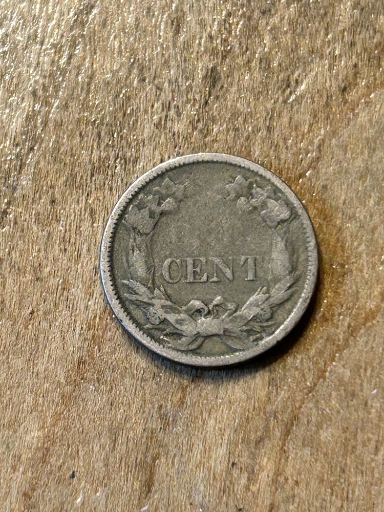 1858 Small Letter Flying Eagle Cent F