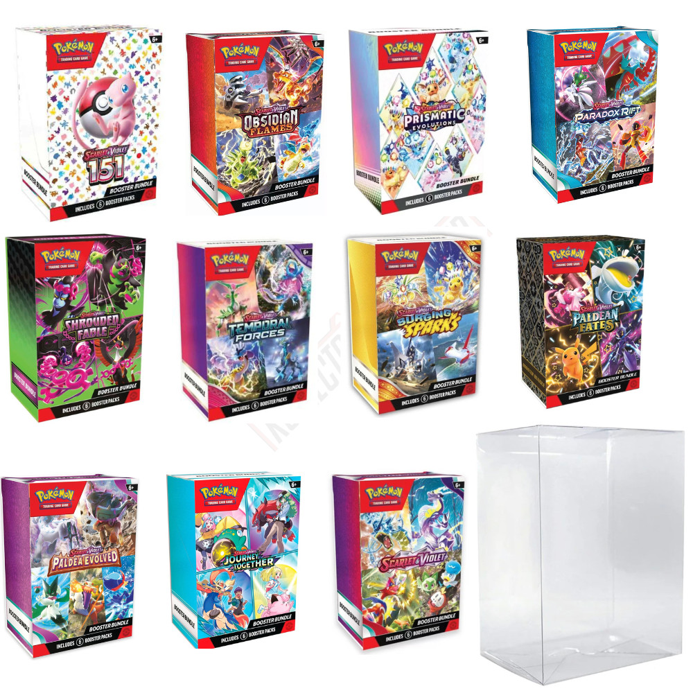 10 Pack SCRATCH & UV RESISTANT 0.50mm Protector For Pokemon Booster Bundle Boxes