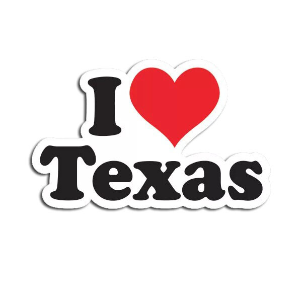 I Love Texas Sticker Decal
