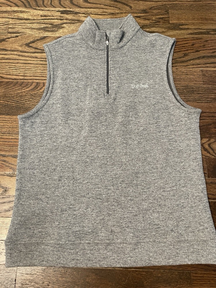 Dunning Golf Vest Mens Medium M Gray Wool Blend Performance