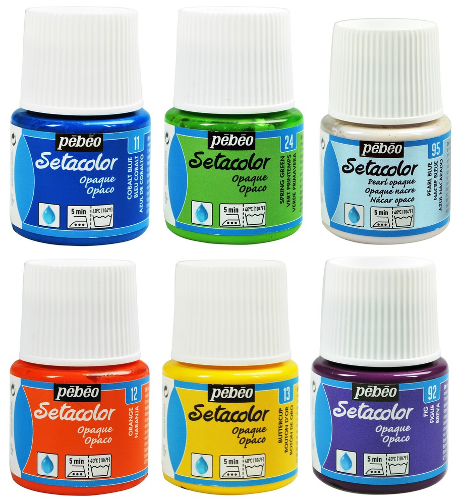 Pebeo SETACOLOR OPAQUE Permanent Iron-Fix Fabric Textile Paint 45ml