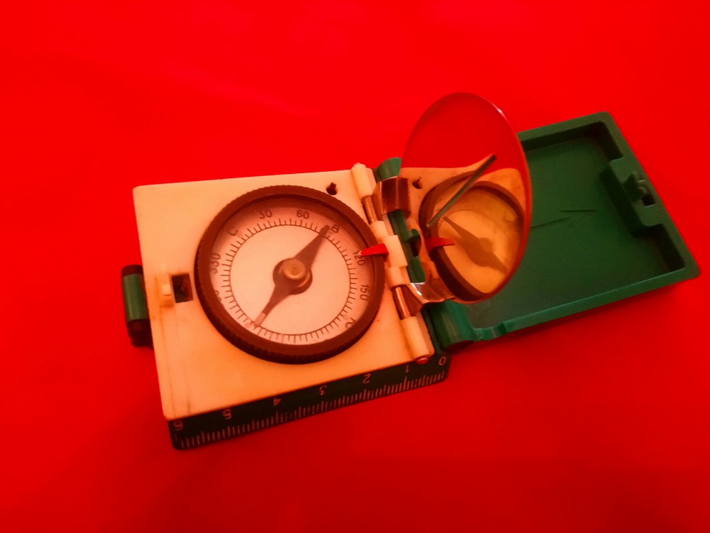 soviet vintage compass USSR Tourist-2 green
