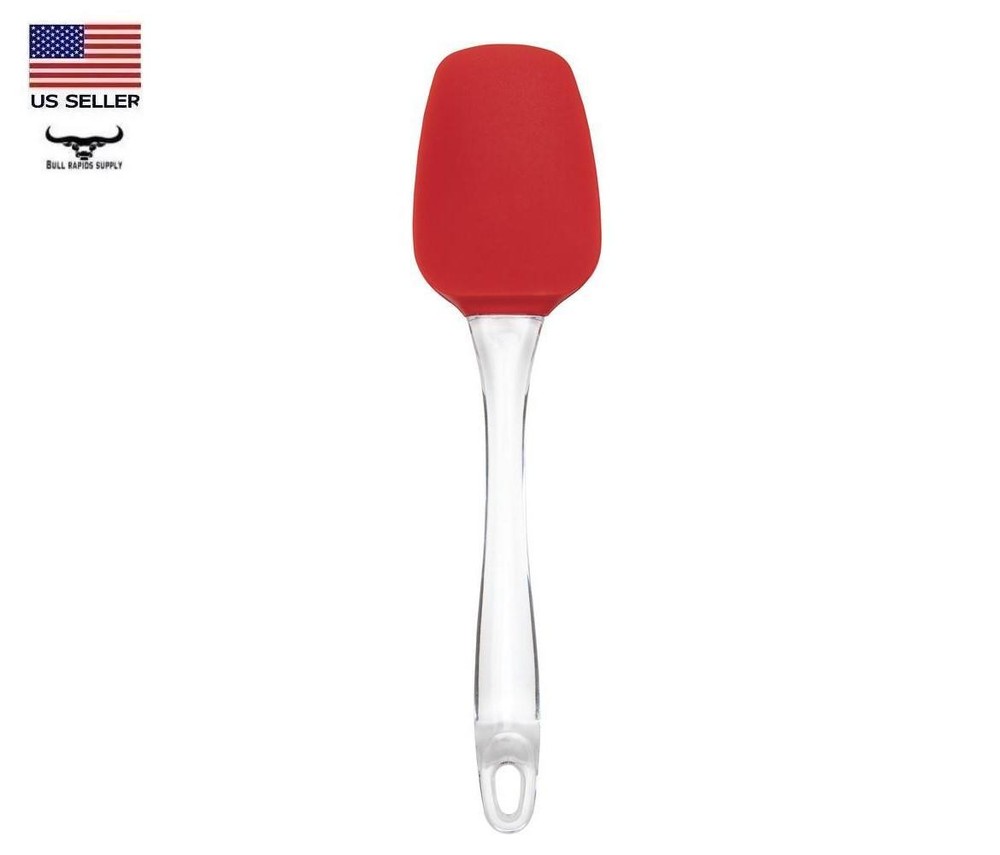 10" Silicone Spatula with Clear Acrylic Handle - Ships as Assorted Colors
