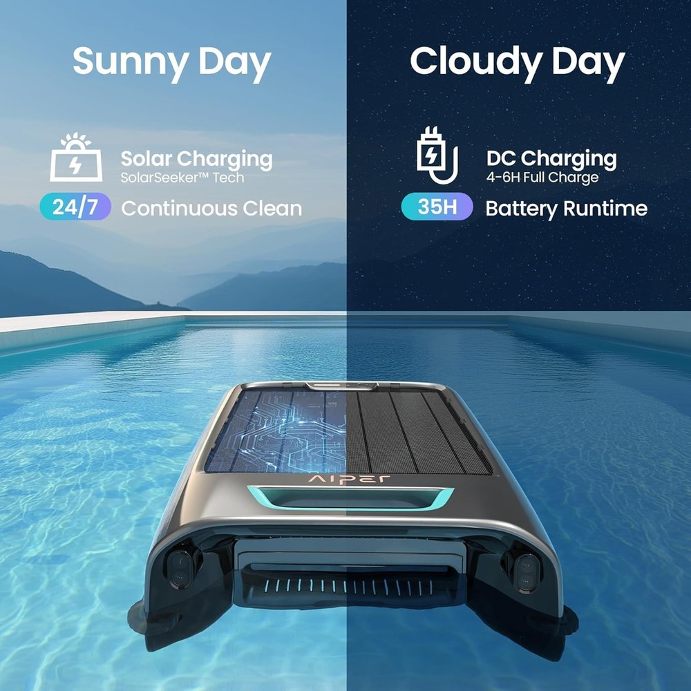 AIPER Surfer S2 Solar Powered Pool Surface Skimmer Robot with APP Support™