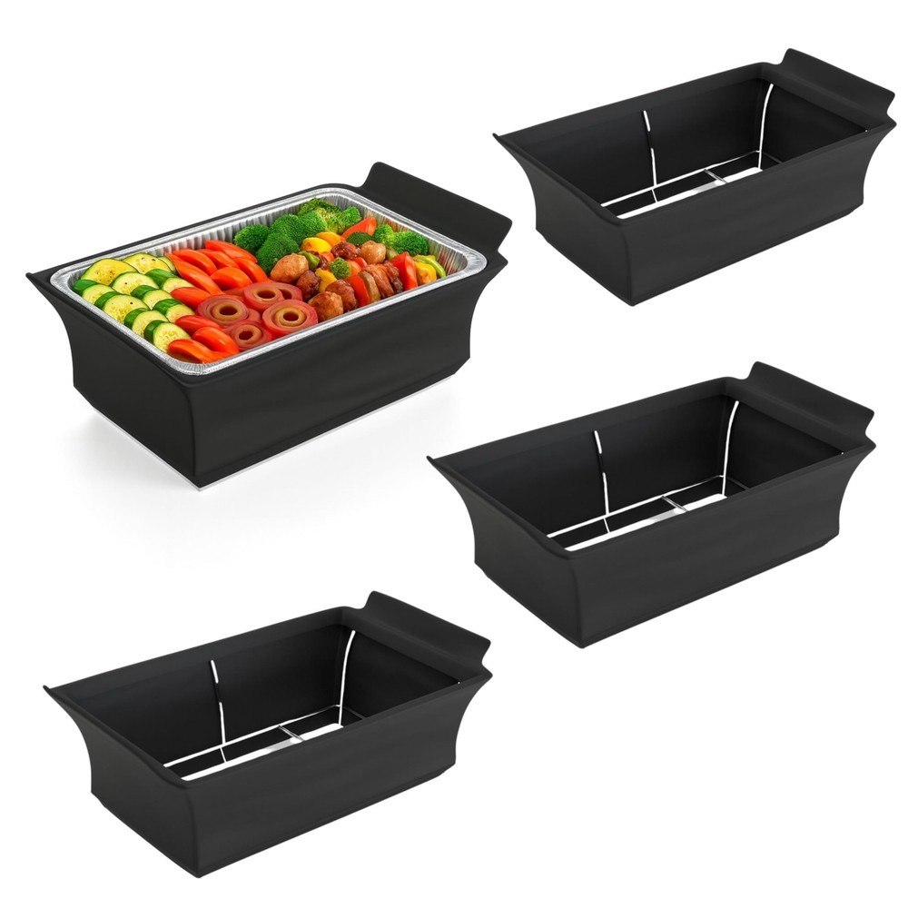 Merchlio Chafer Wind Guard - 4 Pack - Handle Covered Dish Covers, Fitted