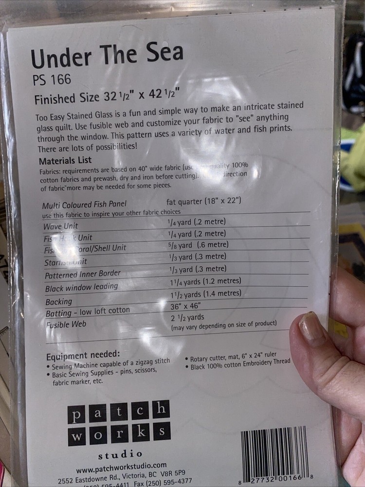 Under The Sea Pattern 32.5 By 42.5 Quilt Patchwork’s Studio