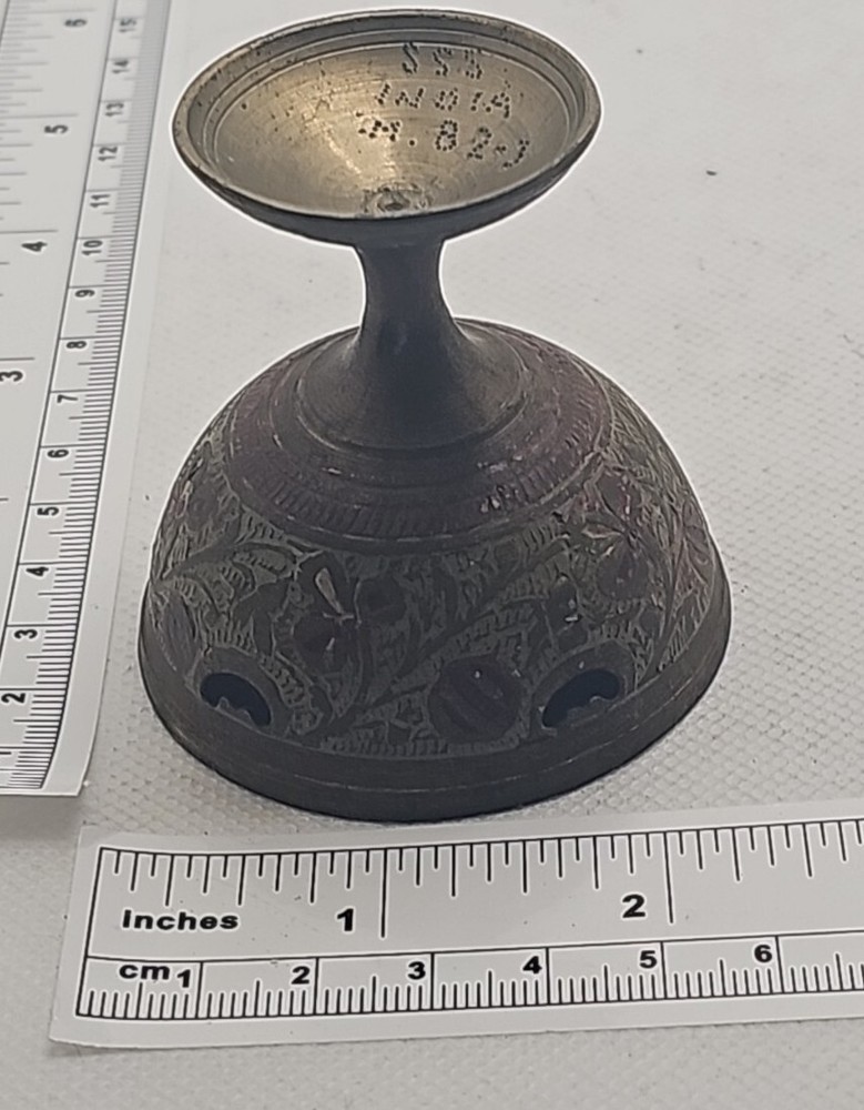 VTG Incense Burner solid brass hand carved India