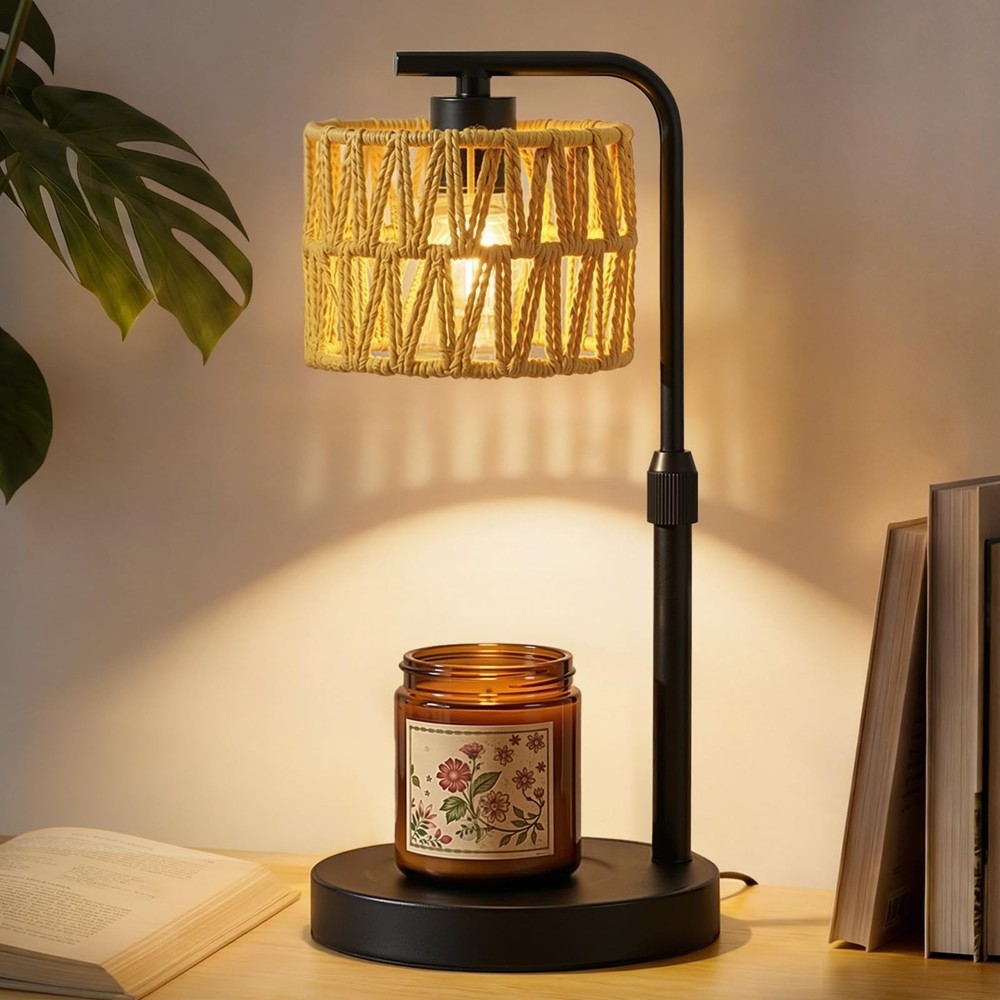 Candle Warmer Lamp, Timer Dimmable Candle Lamp, Adjustable Height and Brightn...