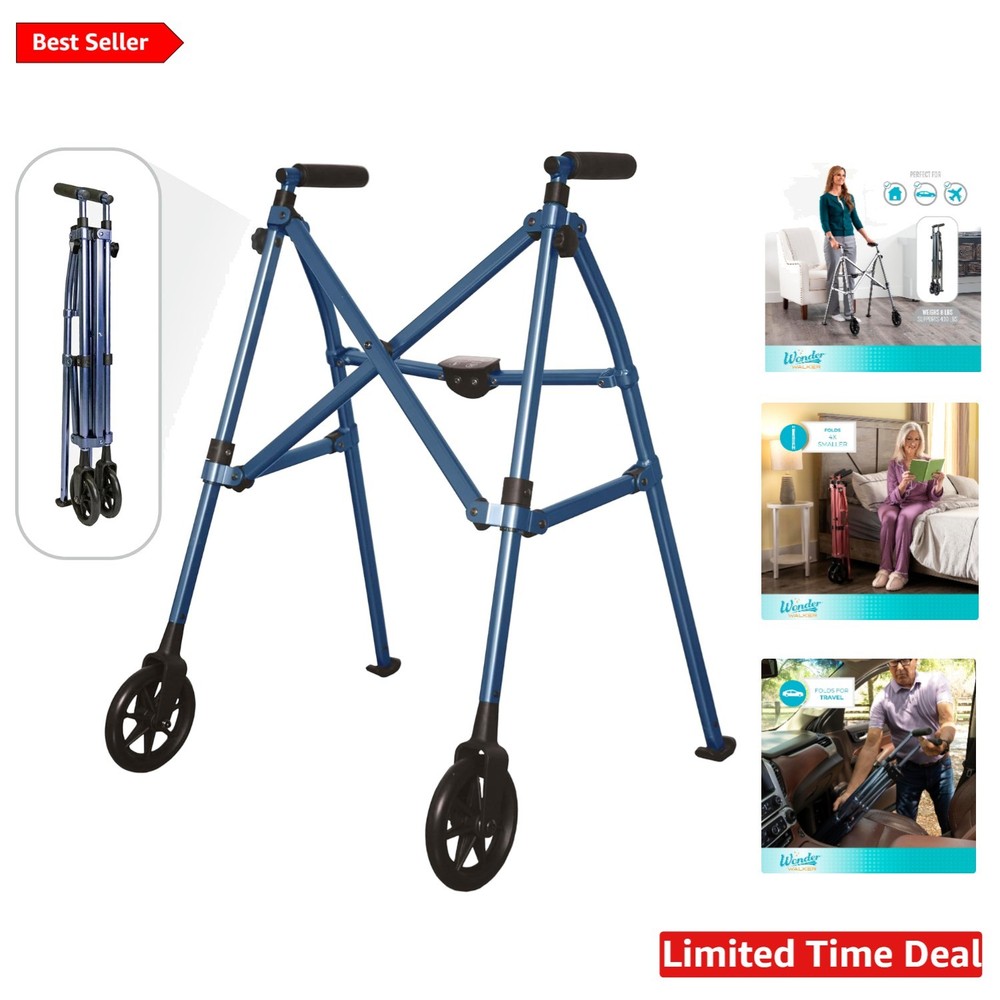 Pre-Assembled Lightweight Walker - 400lbs Capacity, Ideal for Enhanced Mobility