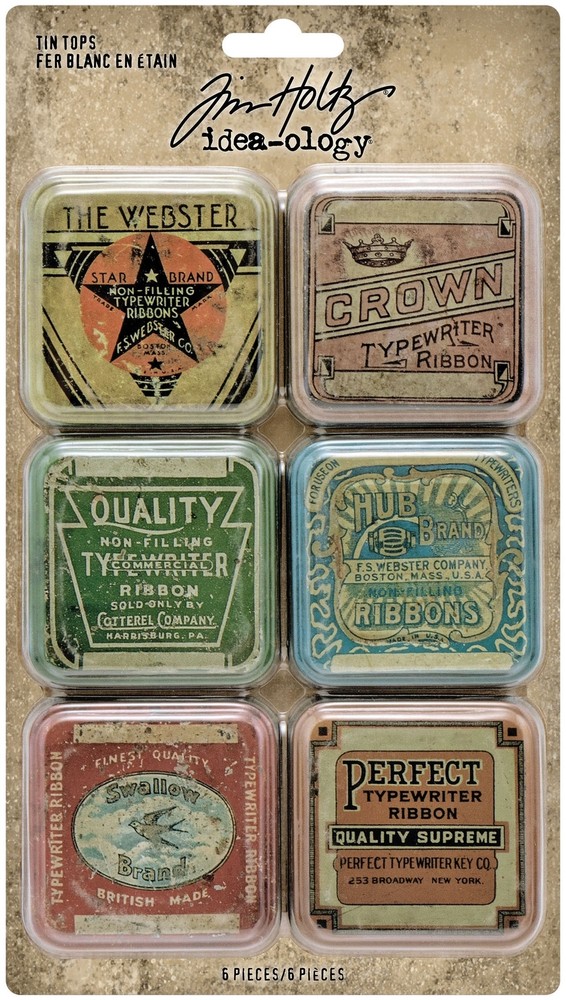 Idea-Ology Tin Tops-6/Pkg