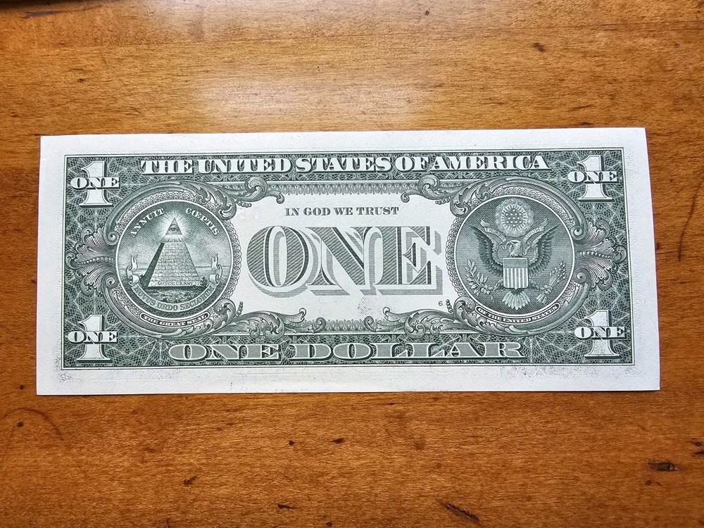 Crisp 2021 $1 Insufficient Ink Error Note - Insufficient Inking