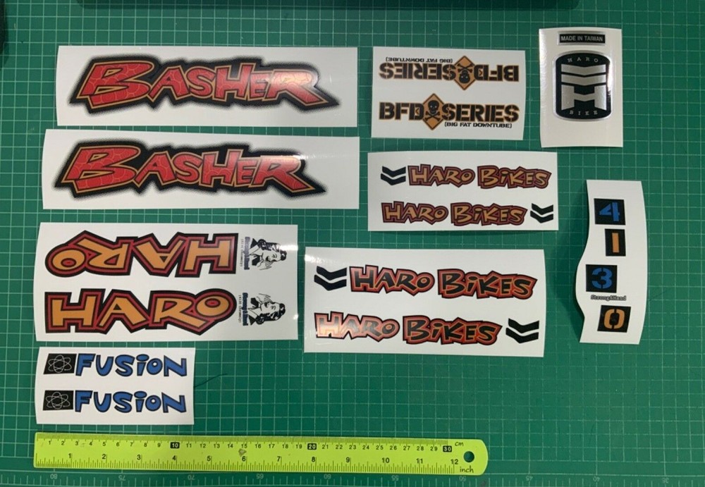 Haro basher bmx sticker decals