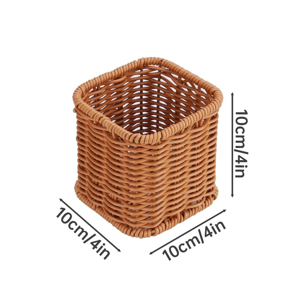 Remote Caddy, Bedside Remote Control Holder, Synthetic Rattan Organizer